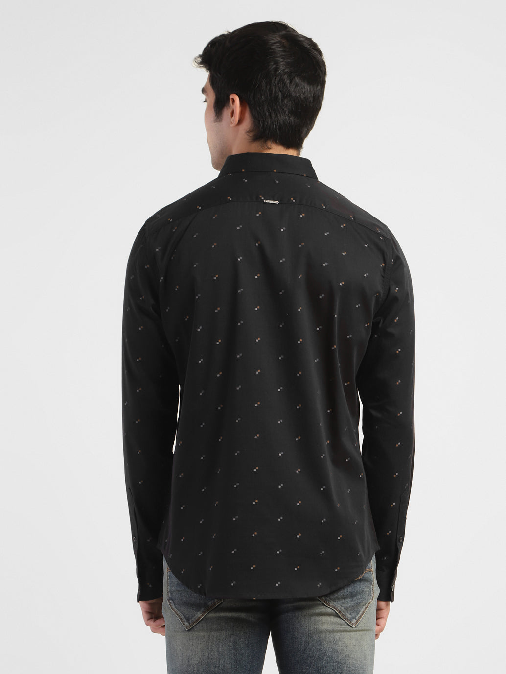 Men's Geometric Print Slim Fit Shirt - 7af060fd-797a-4d42-b1f3-c95470561e88 View