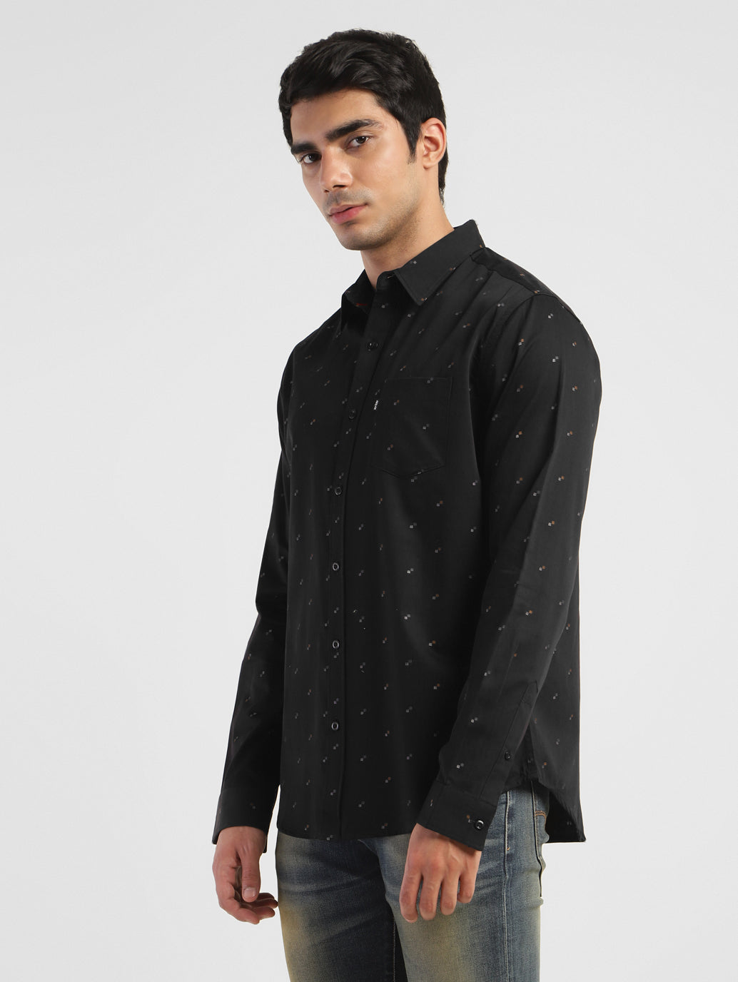 Men's Geometric Print Slim Fit Shirt - fc585847-8045-48c5-8d59-21f0107cf6c0 View