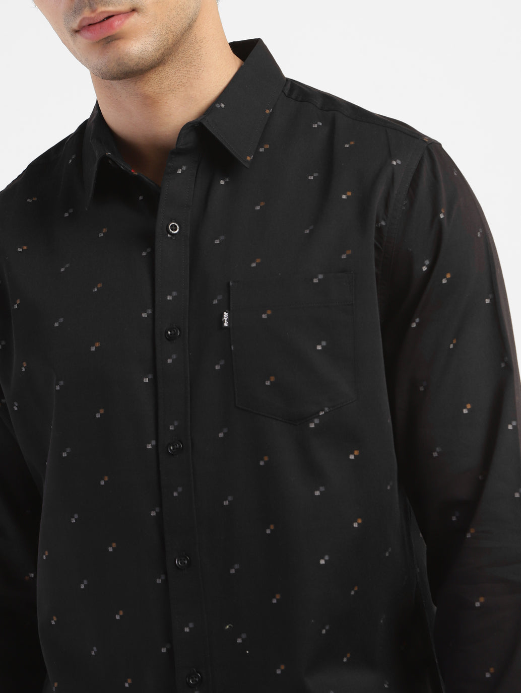 Men's Geometric Print Slim Fit Shirt - d5f5208f-e83d-4fe3-9156-81531791beee View