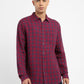 Men's Checkered Spread Collar Linen Shirt - 6d840d5b-1c18-43e0-99b0-dbcaa557f241 View