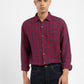 Men's Checkered Spread Collar Linen Shirt - c857cc21-0f61-46a5-8d4a-c97d434f3855 View