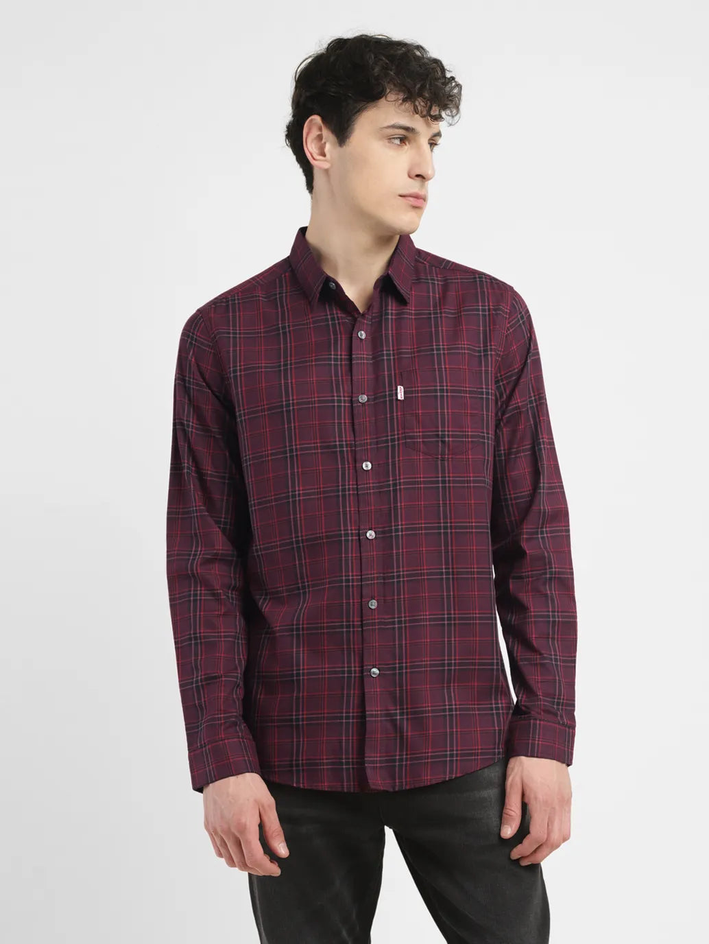 Men's Redloop Checkered Slim Fit Shirt - 938447ee-9d11-4299-b9d3-6db7c50cd02e View