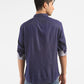 Men's Navy Printed Slim Fit Shirt - 3df127c2-c9e2-4908-a522-d7990ffc8cee View
