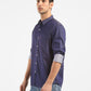 Men's Navy Printed Slim Fit Shirt - 119cb826-e210-40ec-9f30-d9ecd21aa184 View