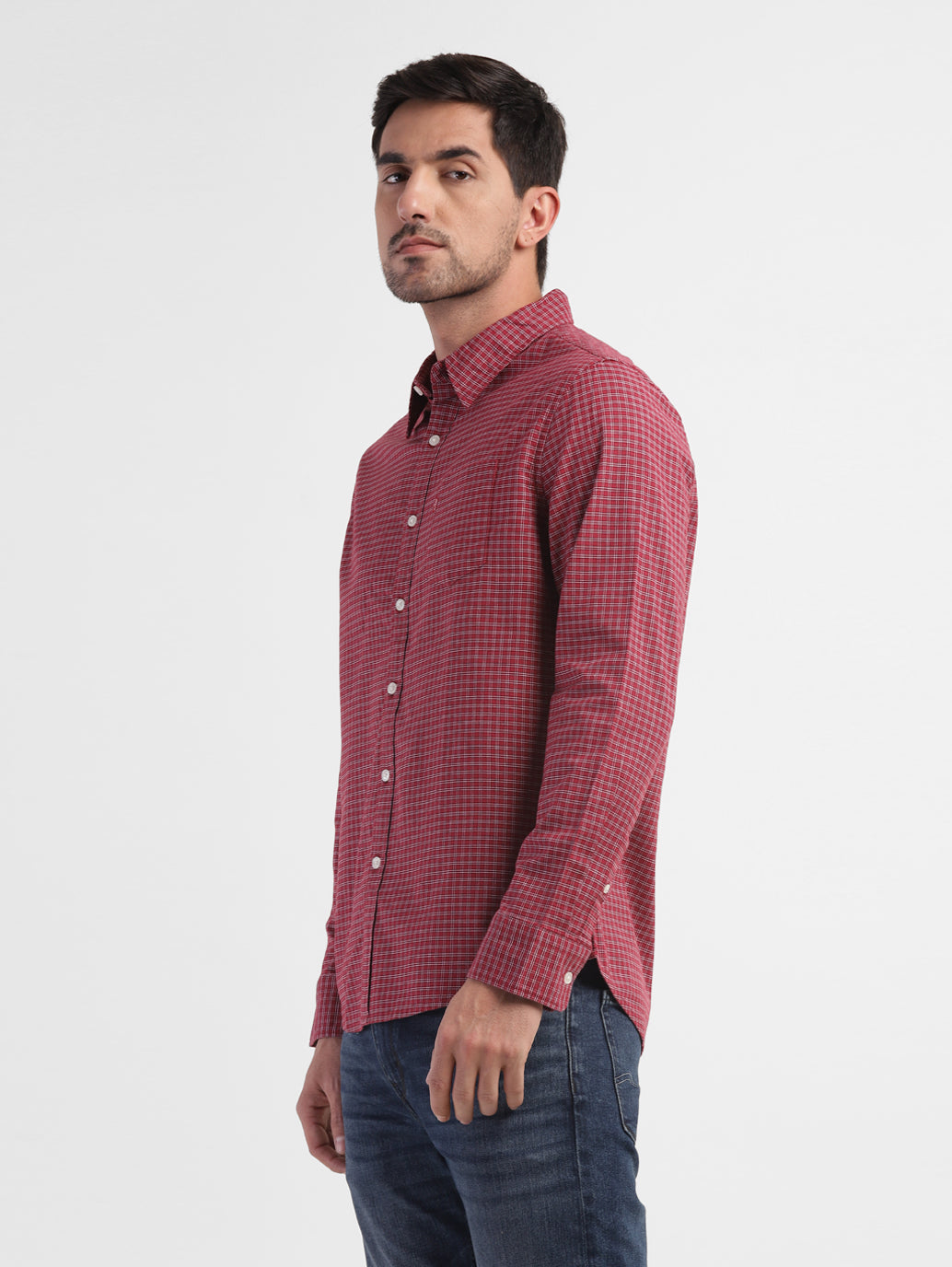 Men's Checkered Regular Fit Shirt - 95d6e620-ffe4-4825-86b5-38373f203321 View