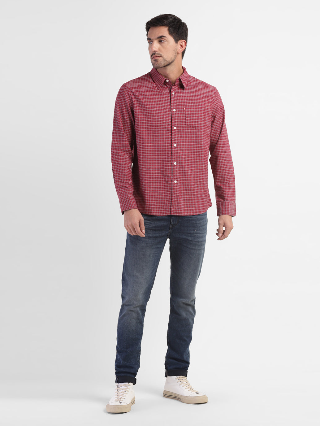 Men's Checkered Regular Fit Shirt - 8a638dca-5597-42a4-802d-809e827cbb09 View