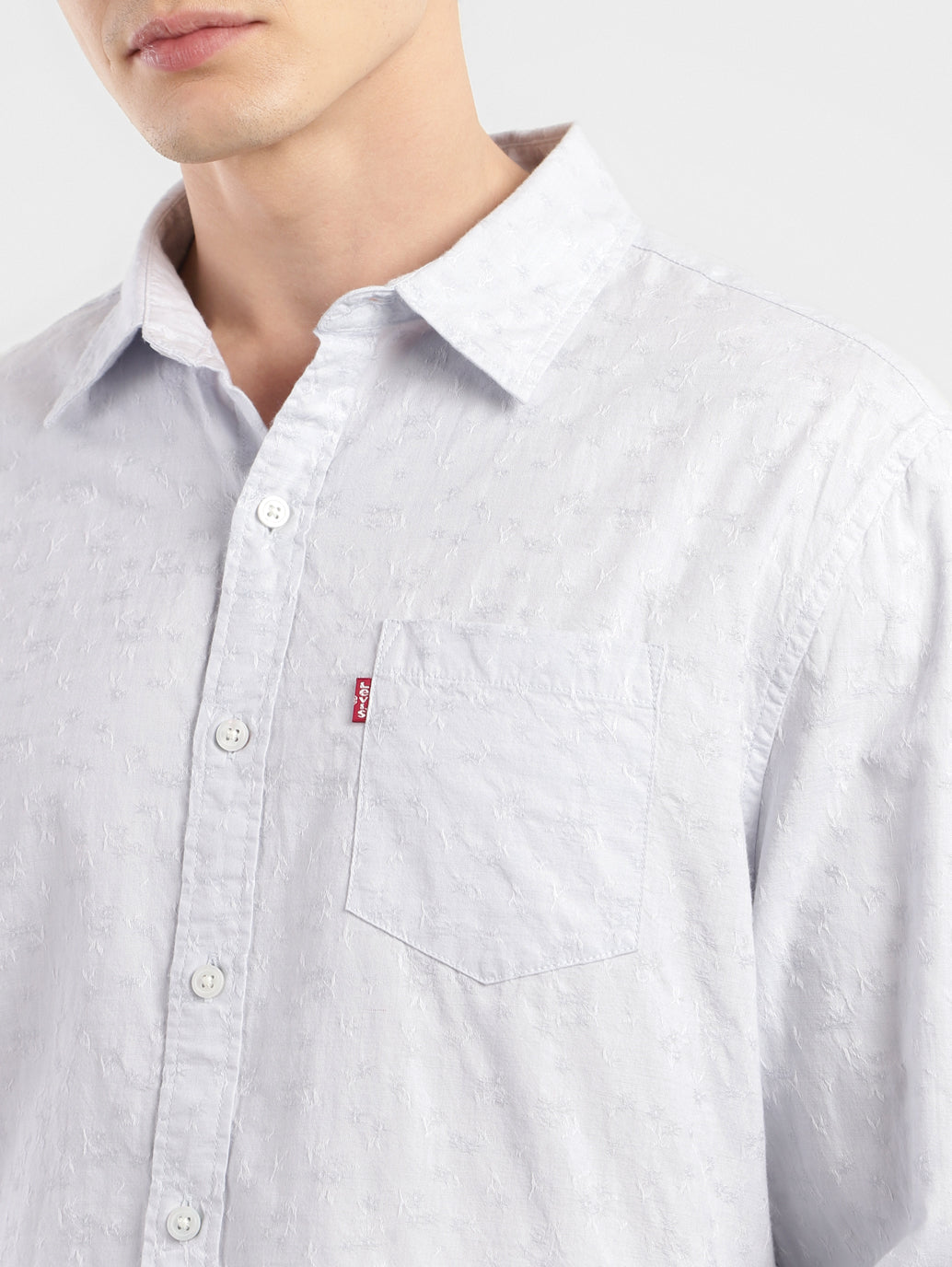 Men's Self Design Slim Fit Linen Shirt - a111ac0b-18ff-4f02-8e21-b30901e492bc View