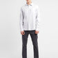 Men's Self Design Slim Fit Linen Shirt - d655ad0a-e1f0-424b-ad2a-ba2445e5578a View