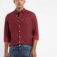 Men's Geometric Print Spread Collar Linen Shirt - 6714671a-85b1-48cb-804d-f6bd5f2569bf View