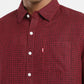 Men's Geometric Print Spread Collar Linen Shirt - 236fb084-b745-4603-b0d4-20806f9a513a View