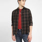 Men's Checkered Slim Fit Corduroy Shirt - 36d67555-33fa-4843-93c8-b3100d7560c2 View