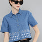 Women's Schiffli Regular Fit Shirt - 1 View