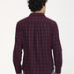 Men's Checkered Spread Collar Shirt - Back View