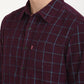 Men's Checkered Spread Collar Shirt - deatil View
