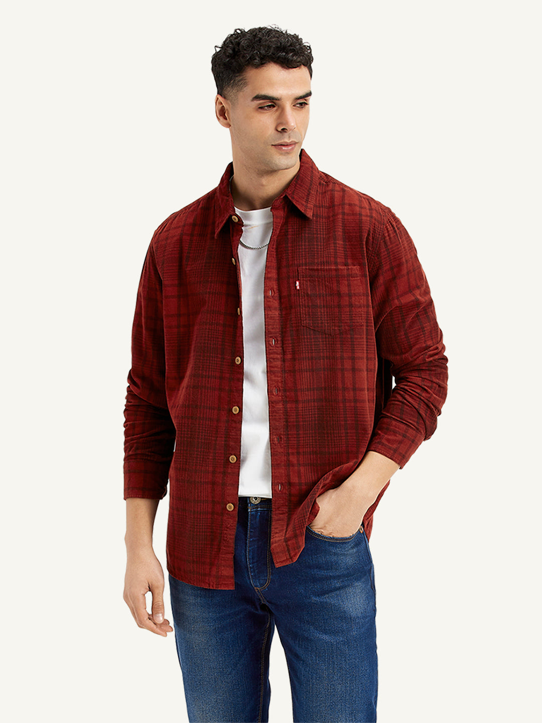 Men's Plaid Regular Fit Shirt - 20 View