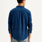 Men's Solid Regular Fit Denim Shirt - Back View