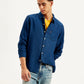 Men's Solid Regular Fit Denim Shirt - Styleshot View