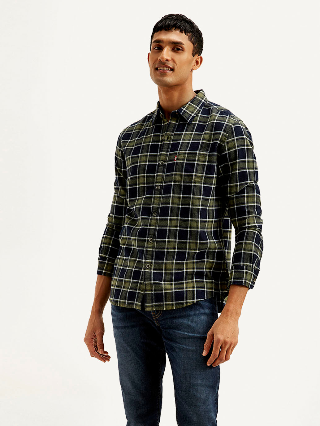 Men's Checkered Slim Fit Shirt - Styleshot View