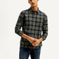 Men's Checkered Slim Fit Shirt - Front View