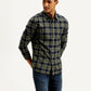 Men's Checkered Slim Fit Shirt - Side View