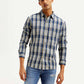 Men's Checkered Slim Fit Shirt - Front View
