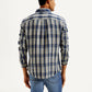 Men's Checkered Slim Fit Shirt - Back View