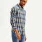 Men's Checkered Slim Fit Shirt - Side View