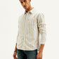 Men's Striped Slim Fit Corduroy Shirt - Elevated View
