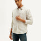 Men's Striped Slim Fit Corduroy Shirt - Styleshot View