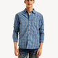 Men's Checkered Slim Fit Shirt - Front View