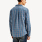 Men's Checkered Slim Fit Shirt - Back View