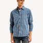 Men's Checkered Slim Fit Shirt - Side View