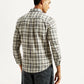 Men's Checkered Multi Color Slim Fit Shirt - Back View