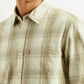 Men's Plaid Slim Fit Shirt - Detail View