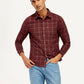 Men's Checkered Slim Fit Corduroy Shirt - Styleshot View