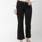 Women's 715 Black Flared Fit Mid Rise Jeans - 1 View