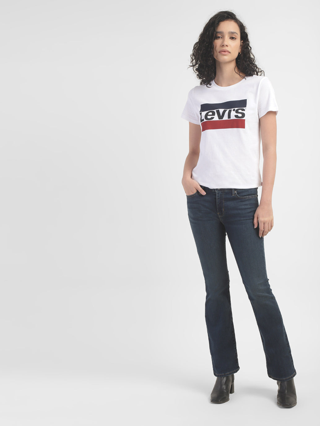 Women's 715 Blue Flared Fit Mid Rise Jeans - 4e32f1dd-1523-4bc3-96ba-6c01dc87ea2b View