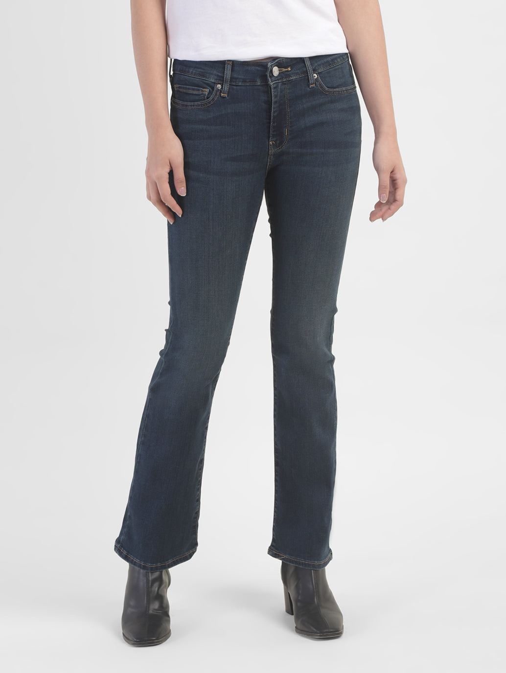 Women's 715 Blue Flared Fit Mid Rise Jeans - c1fa52e2-275b-4833-bc79-b8ebde6020e6 View