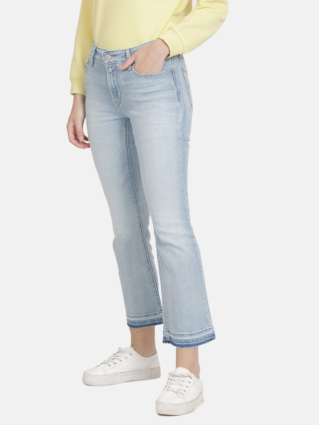 Women's 715 Blue Flared Fit Mid Rise Jeans - 1a1666ec-9240-421e-94a0-9046281c1535 View