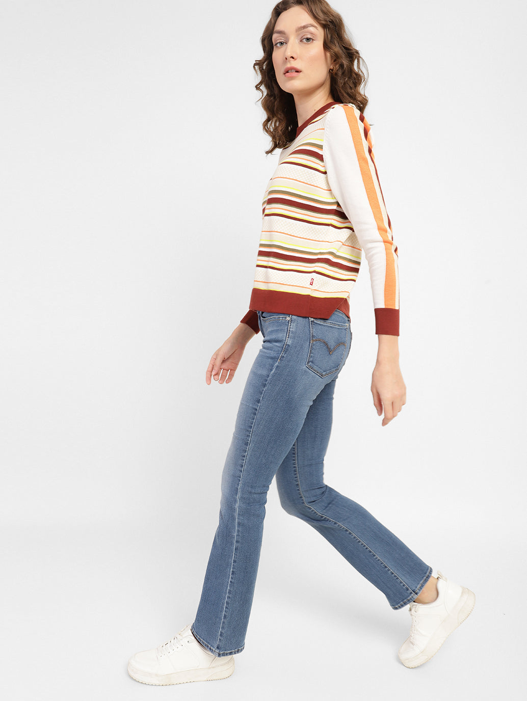 Women's 715 Blue Flared Fit Mid Rise Jeans - a2ad7119-7451-4dce-a63a-326fd44ec670 View