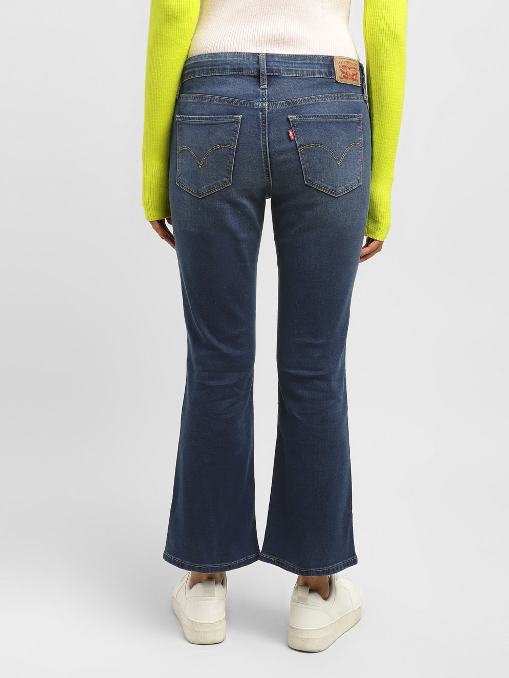 Women's 715 Blue Flared Fit Mid Rise Jeans - 437e16b1-ea60-4f2f-936c-11e6c0378cd9 View