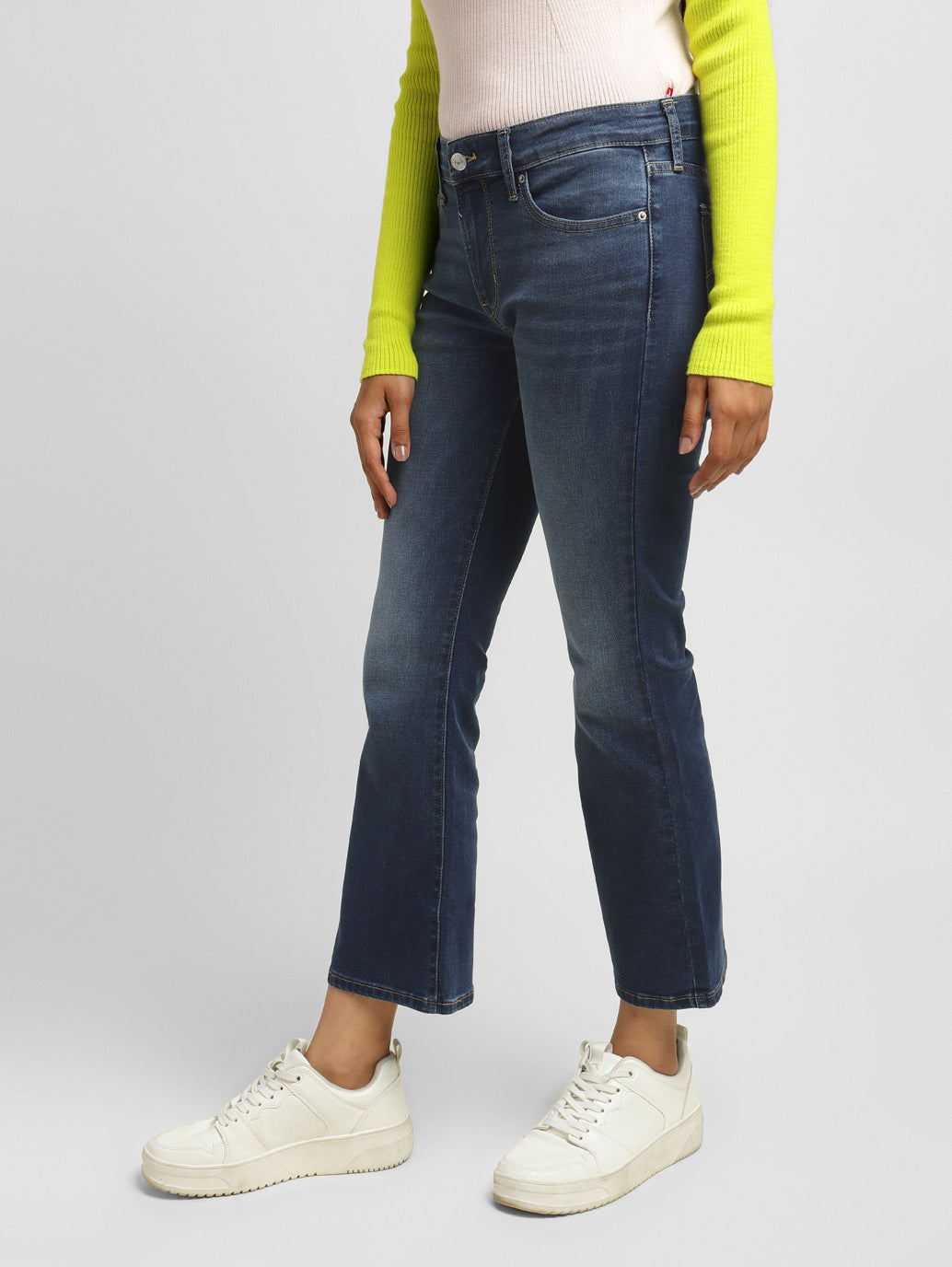 Women's 715 Blue Flared Fit Mid Rise Jeans - 9256a51b-beb9-42ea-b7a1-d41ee3402bc1 View