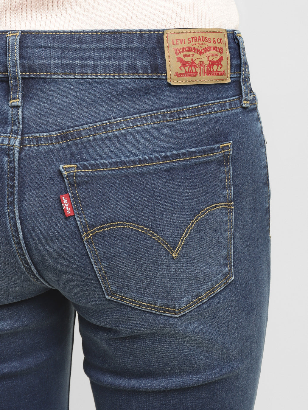 Women's 715 Blue Flared Fit Mid Rise Jeans - f616905d-49f6-4ea8-91af-158dfe253c76 View