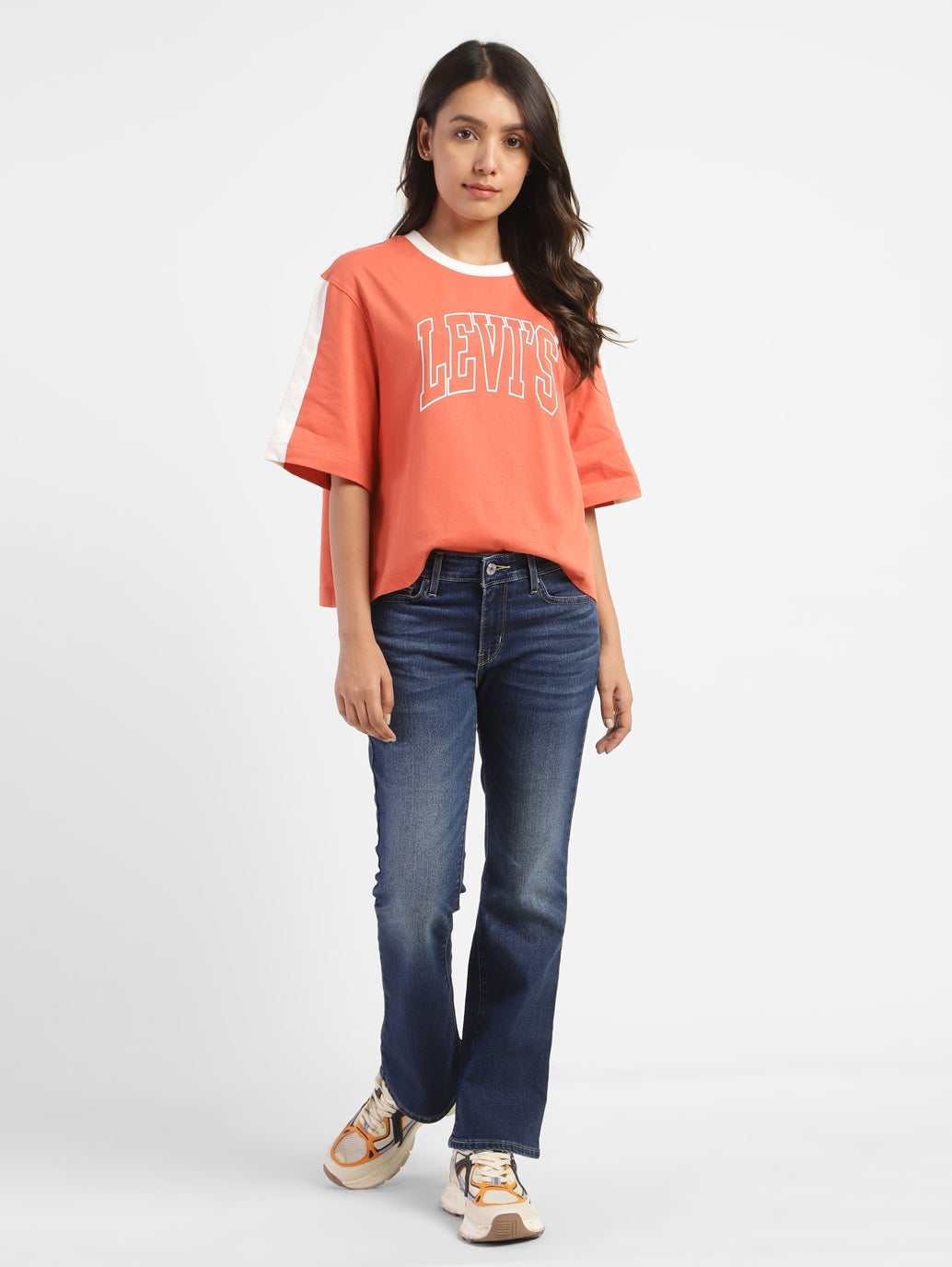 Women's 715 Blue Flared Fit Mid Rise Jeans - 0501c491-fb97-4b79-b7ce-8a39853fab3d View