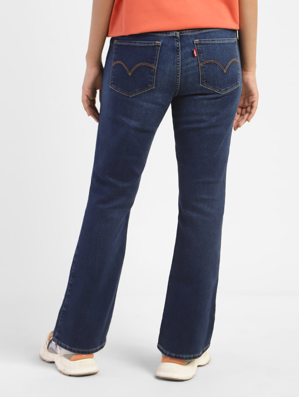 Women's 715 Blue Flared Fit Mid Rise Jeans - 8b95a655-e501-4917-a3c0-4efabbe560c5 View