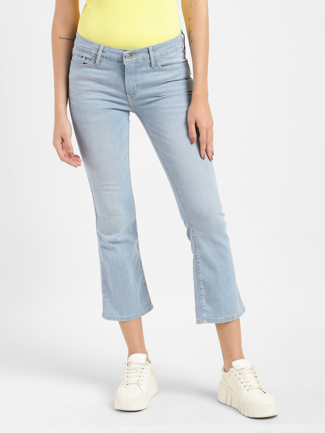 Women's 715 Blue Flared Fit Mid Rise Jeans - 05e2cbd9-e588-4557-8a9e-299bf8019382 View