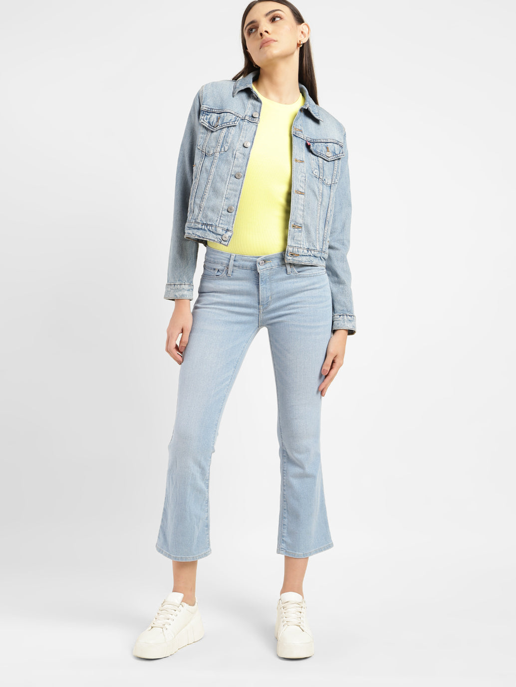 Women's 715 Blue Flared Fit Mid Rise Jeans - 9139a915-9e07-41b0-8277-937100f5f4f5 View