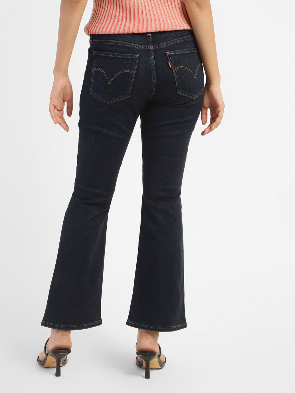 Women's 715 Navy Blue Flared Fit Mid Rise Jeans - 5767cbe7-a3a3-4fdb-b694-ca5e848bd585 View
