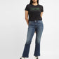 Women's 715 Blue Flared Fit Mid Rise Jeans - 55957c33-057a-450d-a9f1-2d82fa431227 View
