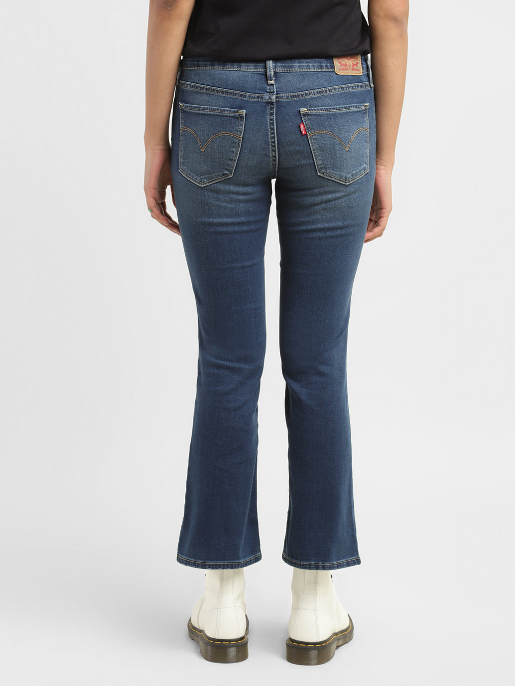 Women's 715 Blue Flared Fit Mid Rise Jeans - 4be85c9c-4fbf-434c-97f2-a9a8b62cddb7 View